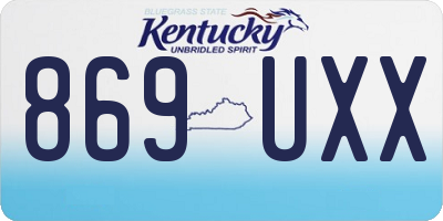 KY license plate 869UXX