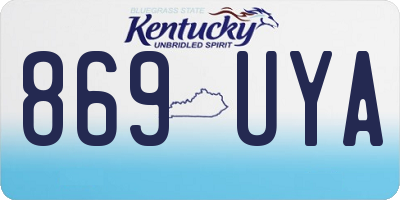 KY license plate 869UYA