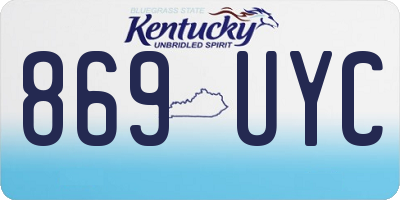 KY license plate 869UYC