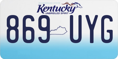 KY license plate 869UYG