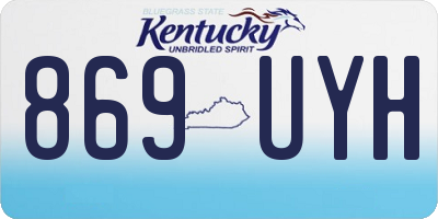KY license plate 869UYH