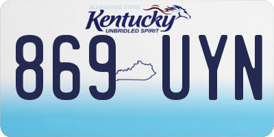 KY license plate 869UYN