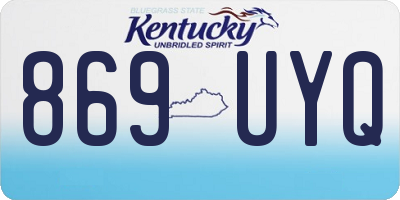 KY license plate 869UYQ