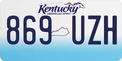 KY license plate 869UZH