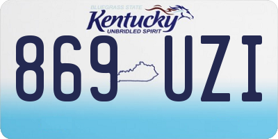KY license plate 869UZI