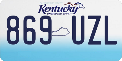 KY license plate 869UZL