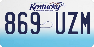 KY license plate 869UZM