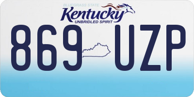 KY license plate 869UZP