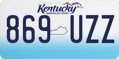 KY license plate 869UZZ