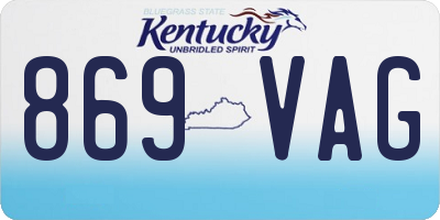 KY license plate 869VAG
