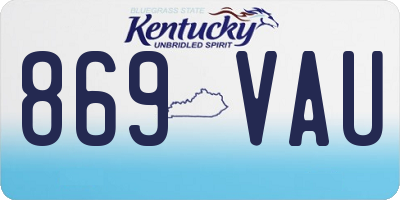 KY license plate 869VAU