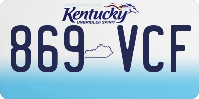 KY license plate 869VCF