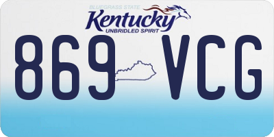 KY license plate 869VCG