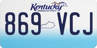 KY license plate 869VCJ