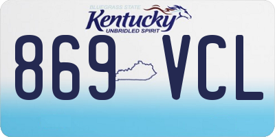 KY license plate 869VCL