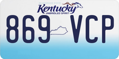 KY license plate 869VCP