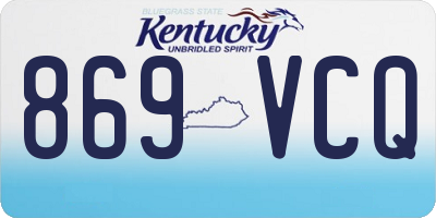 KY license plate 869VCQ