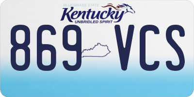KY license plate 869VCS