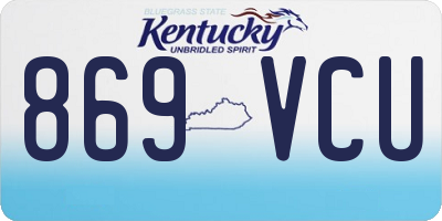 KY license plate 869VCU