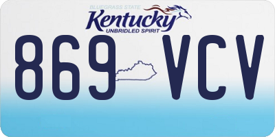 KY license plate 869VCV
