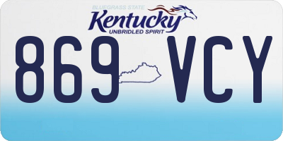 KY license plate 869VCY