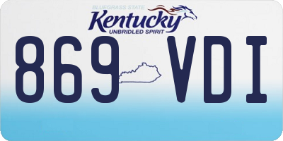 KY license plate 869VDI
