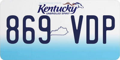 KY license plate 869VDP