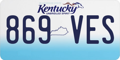KY license plate 869VES