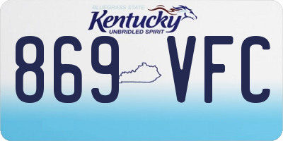 KY license plate 869VFC