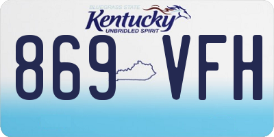 KY license plate 869VFH