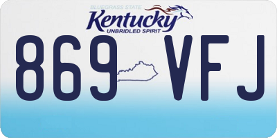 KY license plate 869VFJ