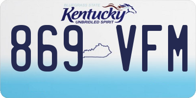 KY license plate 869VFM