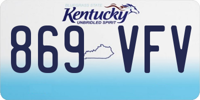 KY license plate 869VFV