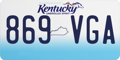 KY license plate 869VGA