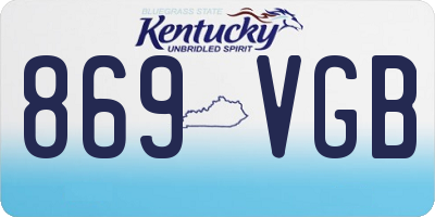 KY license plate 869VGB