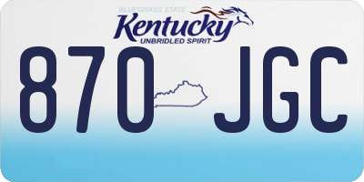 KY license plate 870JGC