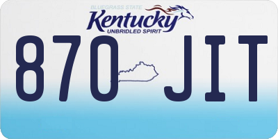 KY license plate 870JIT