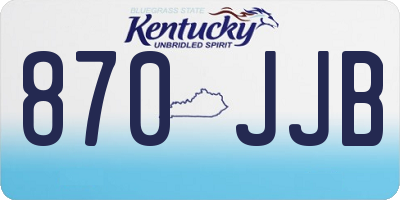 KY license plate 870JJB