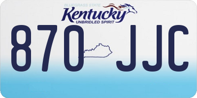 KY license plate 870JJC