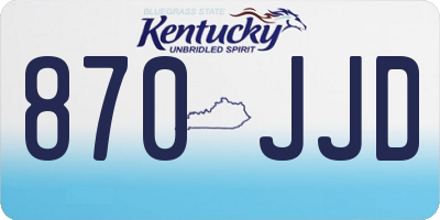 KY license plate 870JJD