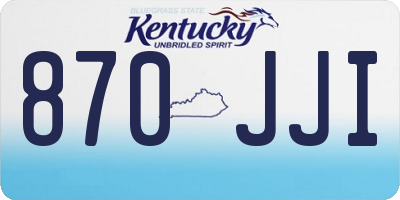 KY license plate 870JJI