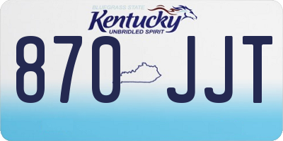 KY license plate 870JJT