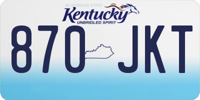 KY license plate 870JKT