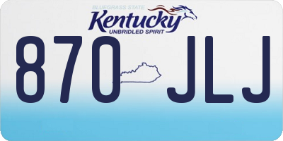 KY license plate 870JLJ