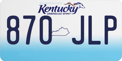 KY license plate 870JLP