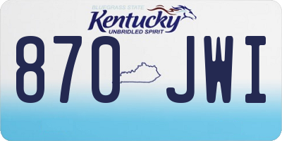 KY license plate 870JWI