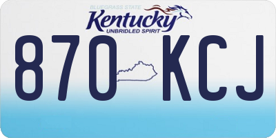 KY license plate 870KCJ
