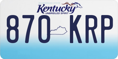KY license plate 870KRP