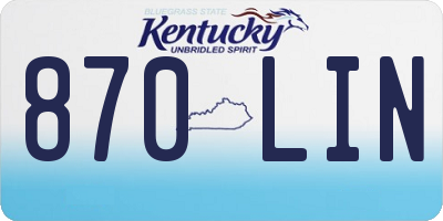 KY license plate 870LIN