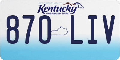 KY license plate 870LIV